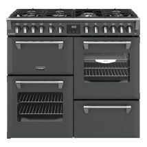 STOVES Richmond 100DF Dual Fuel Range Cooker - Anthracite & Chrome