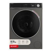 SHARP ES-NDB814CAA-EN 8 kg Washer Dryer - Dark Inox