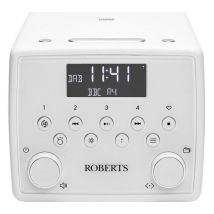 ROBERTS SOUND 49 DAB+ / FM Bluetooth Clock Radio - White
