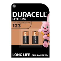 DURACELL DL123A/CR123A/EL123A Ultra Photo 123A Batteries - Pack of 2