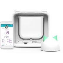 SUREFLAP Microchip Cat Flap Connect & Hub Bundle - White