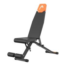 HEAD HA369 Foldable Fitness Bench - Black & Orange