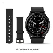 GARMIN Venu 3 - Slate with Black Leather Band & Black Silicone Band