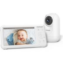 MOMCOZY BM01 5" LCD Screen Video Baby Monitor - White