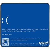 GITGUD BSOD Gaming Mouse Mat - Blue, Large