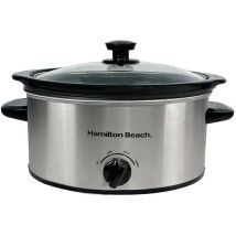 HAMILTON BEACH The Comfort Cook Slow Cooker - Silver