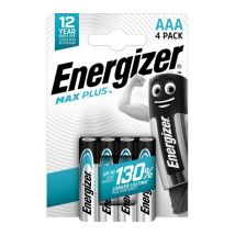 ENERGIZER Max Plus AAA Alkaline Batteries - Pack of 4