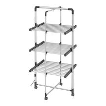 BLACK + DECKER 63091 3-Tier Heated Clothes Airer with Cover & Wheels