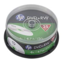 HP 4x Speed DVD+RW Blank DVDs - Pack of 25