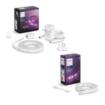 PHILIPS HUE White & Colour Ambiance Smart LED 2 m Lightstrip Plus Kit with 1 m Extension & Bluetooth - 3 m