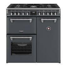 STOVES Richmond 90DF 90 cm Dual Fuel Range Cooker - Anthracite & Chrome