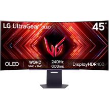 LG UltraGear 45GS95QE-B.AEK Quad HD 45" Curved OLED Gaming Monitor - Dark Grey