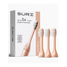 SURI Sonic Replacement Toothbrush Head - Pink, Pack of 3
