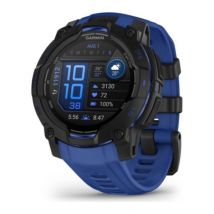GARMIN Instinct 3 AMOLED Smart Watch - 45 mm, Black with Bolt Blue Silicone Band