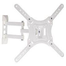 PROPERAV Heavy Duty Swing Arm Full Motion 23''-55'' TV Bracket - White