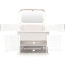 RIO Ultimate Beauty Box Organiser with Dimmable Mirror - Clear