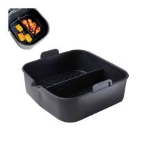 TOWER T843095 Non-stick Square Tray with Divider - Black