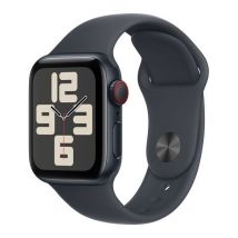 APPLE Watch SE - 40 mm Midnight Aluminium Case with Midnight Sports Band, M/L