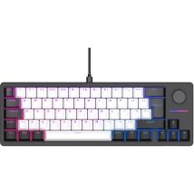 QPAD Loop 65 Model 1 Gasket Mechanical Gaming Keyboard - Black & White