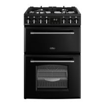 BELLING Farmhouse 60DF Dual Fuel Cooker - Black & Chrome