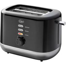 QUEST 39929 2-Slice Toaster - Black & Silver