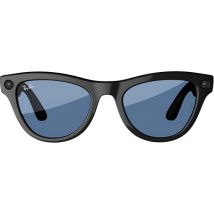 RAY-BAN Meta Skyler Glasses - Shiny Black, Transitions Cerulean Blue