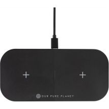 OUR PURE PLANET OPP131 Dual Wireless Charging Pad - Black