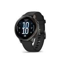 GARMIN Venu 4 Smart Watch - Slate with Black Silicone Band, 41 mm