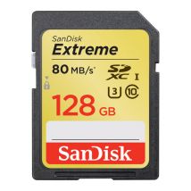 SANDISK Extreme Plus Class 10 SDXC Memory Card - 128 GB