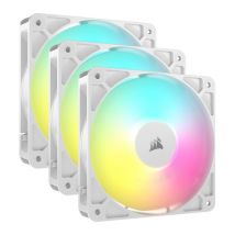CORSAIR RS120 ARGB 120 mm PWM Case Fan - Triple Pack, White