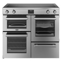 BELLING Cookcentre 100Ei Electric Induction Range Cooker - Stainless Steel & Chrome