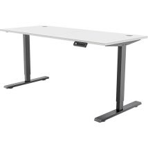 PIRANHA E-BASE 140 Sit-Stand Gaming Desk - White & Black