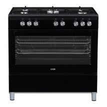 LOGIK LFTG90B25 90 cm Dual Fuel Range Cooker - Black