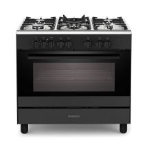 KENWOOD CK500DF 90 cm Dual Fuel Range Cooker - Matt Black & Chrome