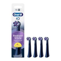 ORAL-B iO Radiant White Replacement Toothbrush Head - Pack of 4, Black