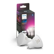 PHILIPS HUE White & Colour Ambiance Smart LED Spotlight - GU10, Twin Pack