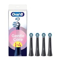 ORAL-B iO Gentle Care Replacement Toothbrush Head - Pack of 4, Black