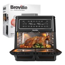 BREVILLE Halo Flexi VDF130 Dual Zone Air Fryer - Black