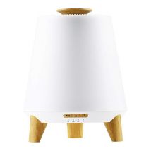 VYBRA Atmos ALS-02 Aromatherapy Diffuser & Humidifier with Bluetooth Speaker - White & Brown