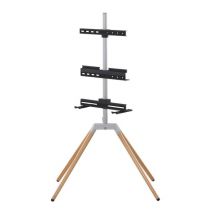 ONE FOR ALL WM7476 845 mm Quadpod TV Stand for 32-70" TVs - Oak & Silver Grey