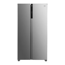 BEKO Frost Free ASL1532PX American-Style Fridge Freezer - Brushed Steel