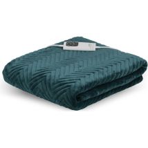 DREAMLAND Hurry Home Deluxe Velvet Heated Throw - Emerald Green, 160 x 120 cm