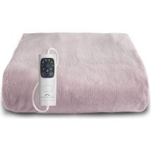 DREAMLAND Snuggle Up Velvet Heated Throw - Pink, 160 x 120 cm