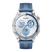 HUAWEI Watch GT 5 - Silver, Blue Woven Nylon Strap, 46 mm