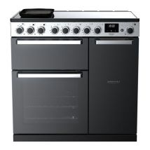 RANGEMASTER Edge Deluxe EDDL90EIGBLK/CM1 90 cm Electric Induction Range Cooker - Black & Chrome