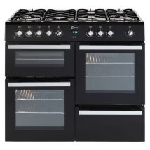 FLAVEL Milano 100 MLN10FRK Dual Fuel Range Cooker - Black & Chrome