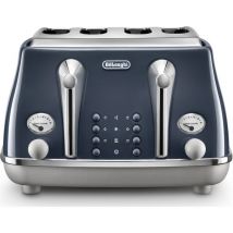 DELONGHI Icona Capitals CTOC4003.BL 4-Slice Toaster - Blue