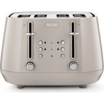 DELONGHI Eclettica CTY4003.BG 4-Slice Toaster - Beige