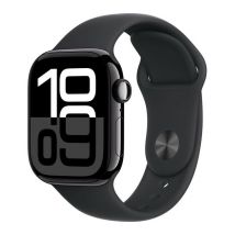 APPLE Watch Series 10 - 42 mm Jet Black Aluminium Case with Black Sport Band, M/L