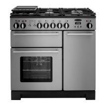 RANGEMASTER Estate 90 EST90DFFSS/C Dual Fuel Range Cooker - Stainless Steel & Chrome